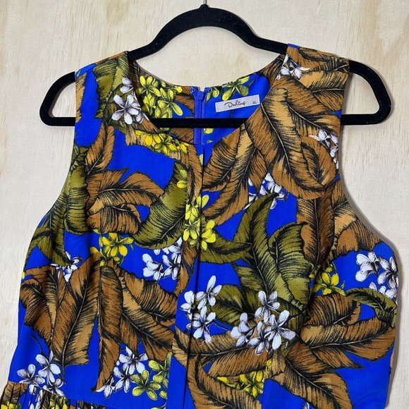Darling Selena Floral Tropical Pleated Dress, Size XL - Picture 2 of 11